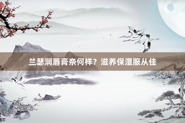 兰瑟润唇膏奈何样？滋养保湿服从佳